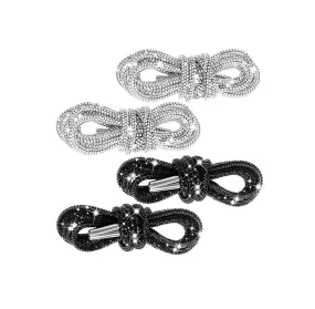4 Pieces Rhinestone Glitter Rope 55'' Shoelaces Crystal Shoe Laces Bling Bling Drawstring Cords Replacement Shiny Round Shoe Laces