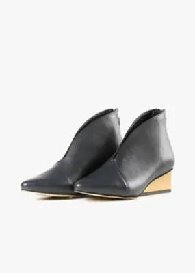 All Black - Women's Square Wedge Shootie