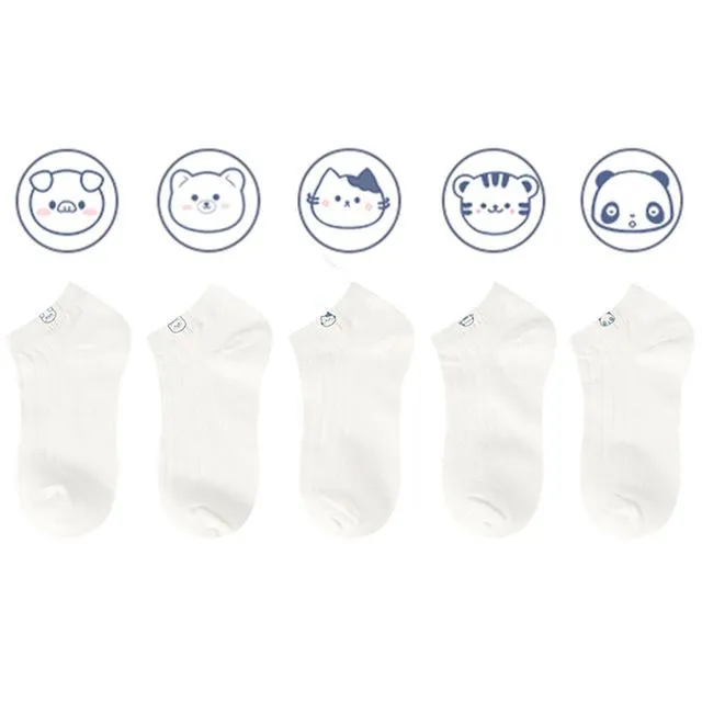 Animal Tag Low Cut Socks Set