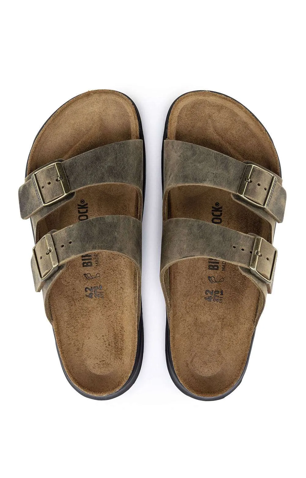 Birkenstock Arizona Ct Sport Sandals Women’s Oiled Nubuck Faded Khaki