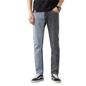 Casual Men's Jeans Skinny Elasticity Spliced Jeans Pencil Pants