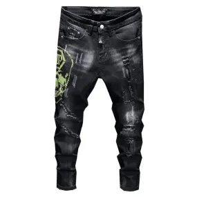 Cat Whiskers Newest Men's Jeans Mid Waisted Pencil Pants
