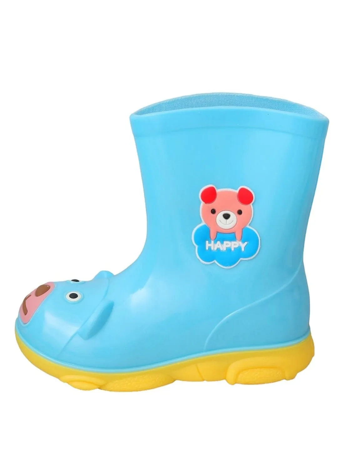 Cheerful Blue Bear Themed  Rain Boots For Boys