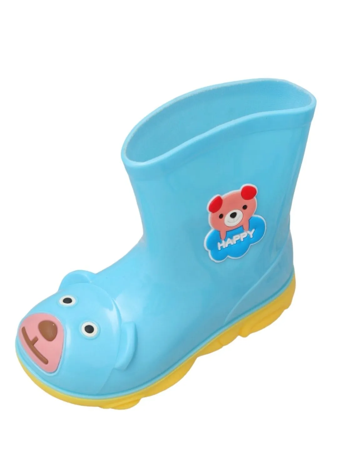 Cheerful Blue Bear Themed  Rain Boots For Boys