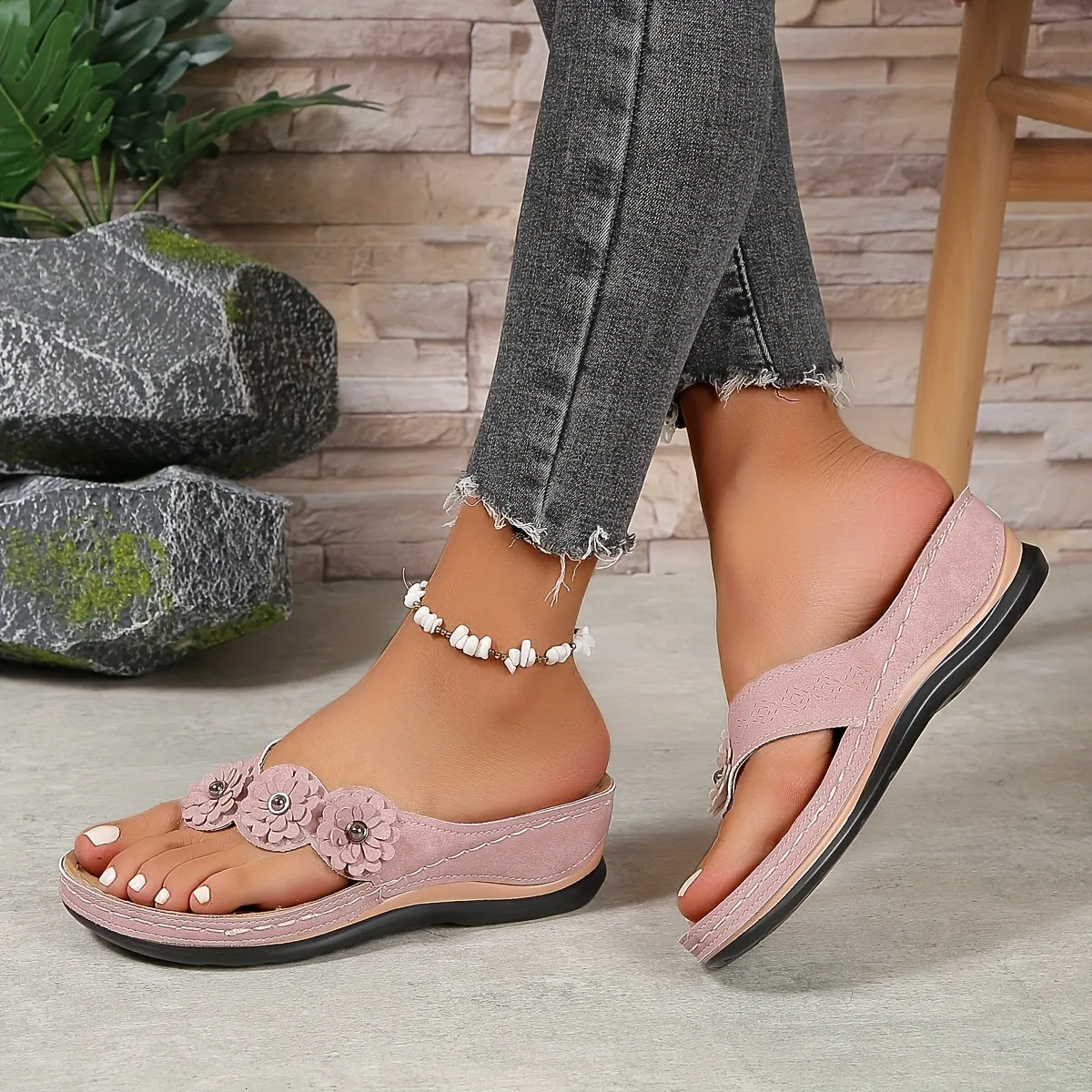 Chonna Wedge Thong Sandals for Women