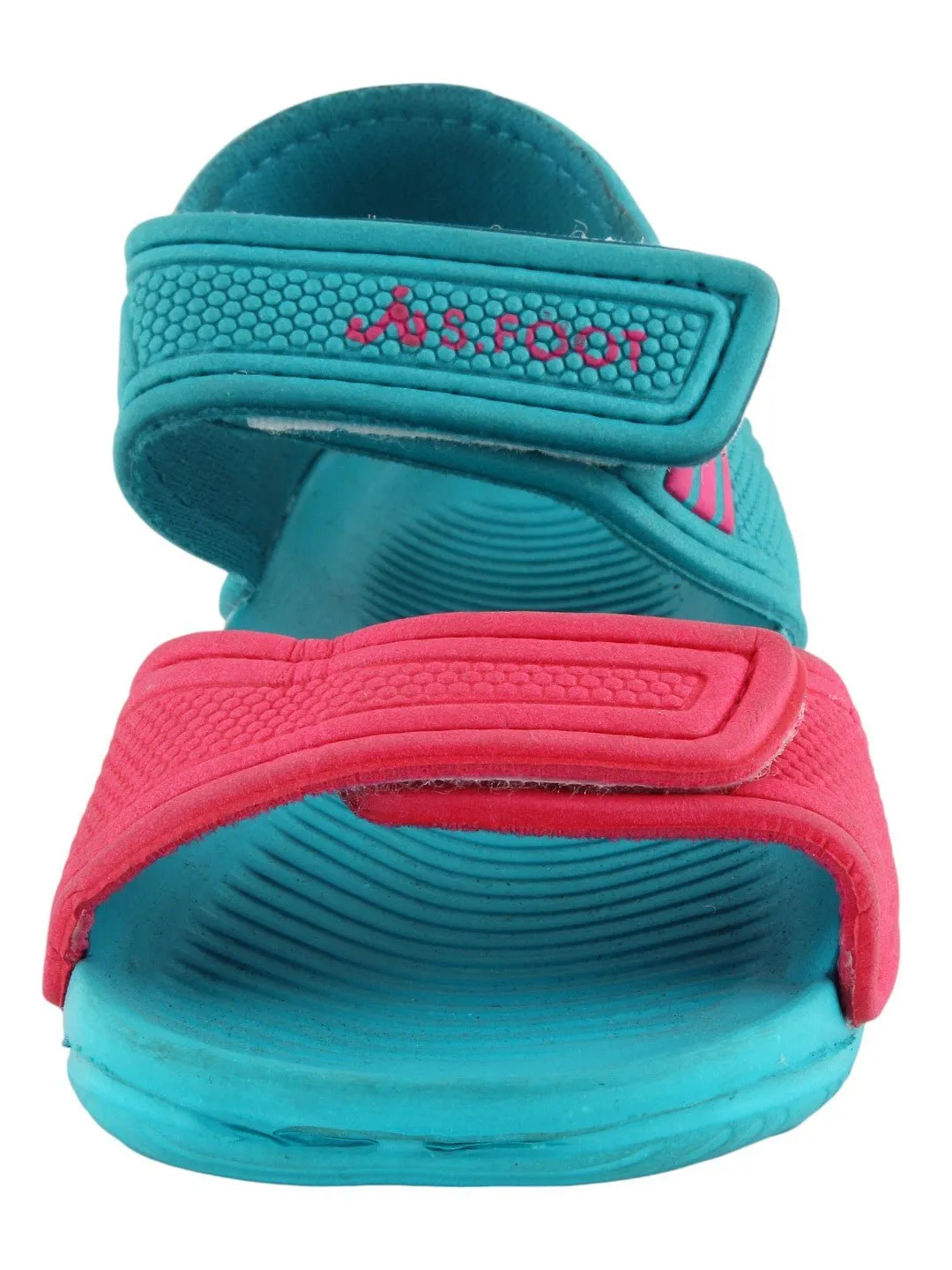 Comfortable Aqua and Pink Sandals for Girls
