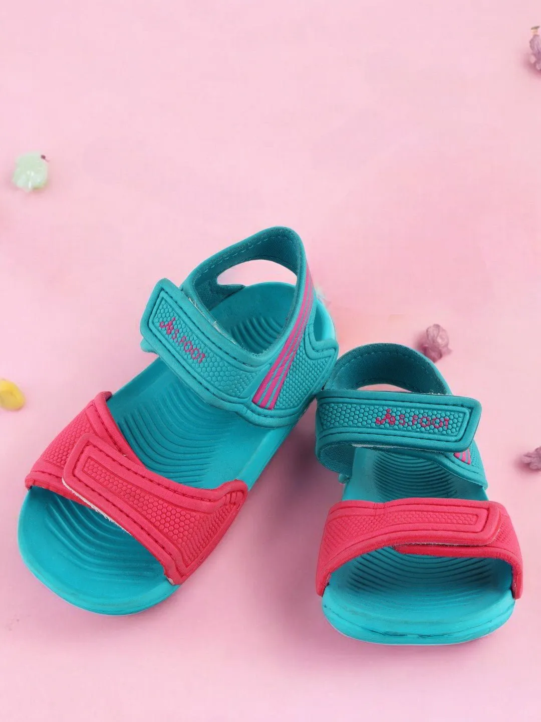 Comfortable Aqua and Pink Sandals for Girls