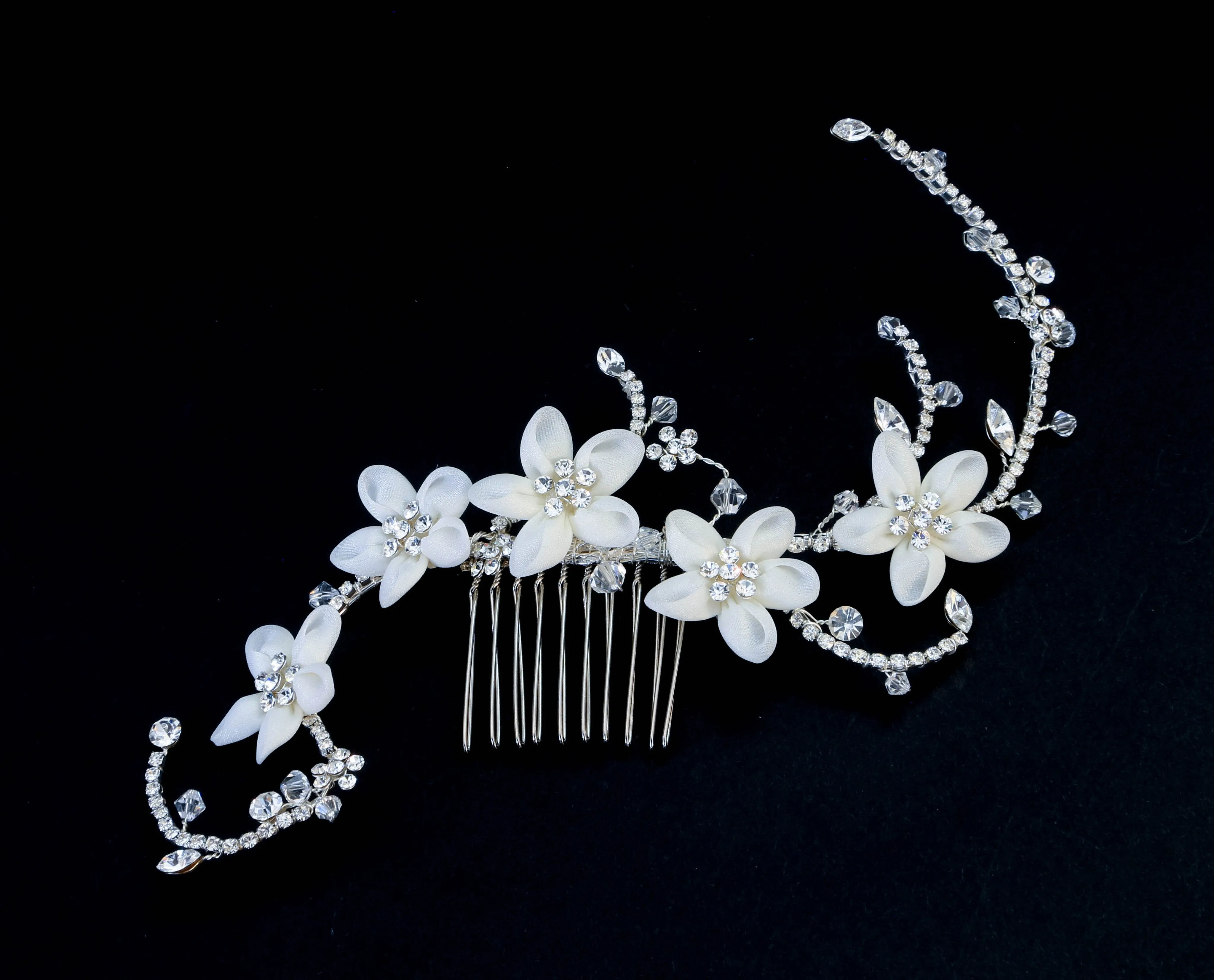 Crystal Floral Climbing Hair Comb