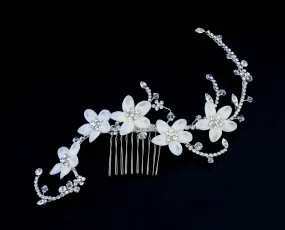 Crystal Floral Climbing Hair Comb