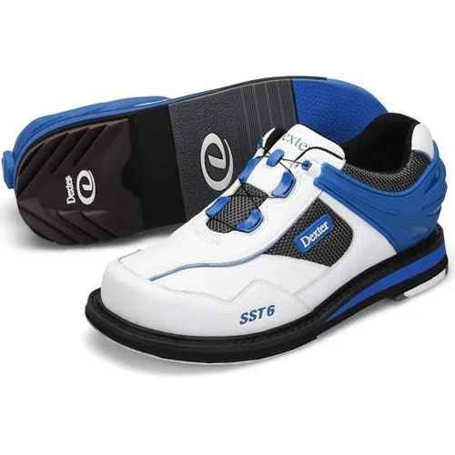 Dexter Mens SST 6 Hybrid BOA Right Hand Bowling Shoes White/Blue