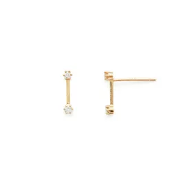 Eugenie bar earrings (white diamond)