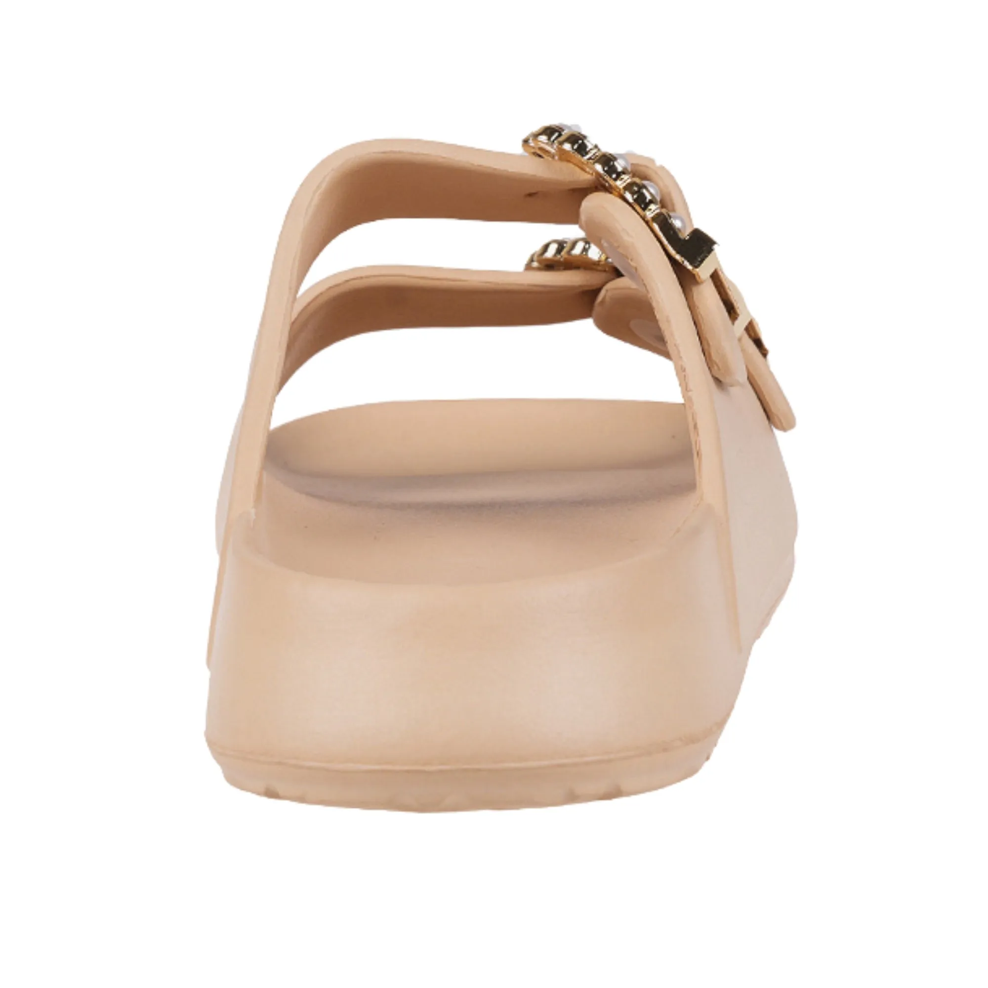 Foamwalk Womens' Sandals - Comfortable Double Buckle Beach Slides, Everyday Women's Slide Sandals