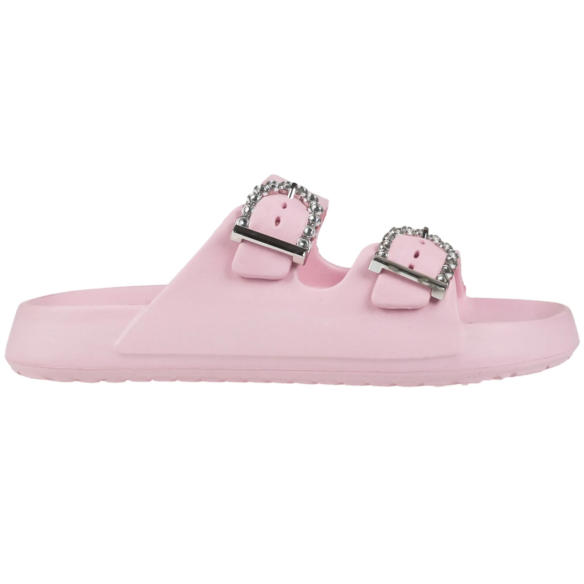 Foamwalk Womens' Sandals - Comfortable Double Buckle Beach Slides, Everyday Women's Slide Sandals