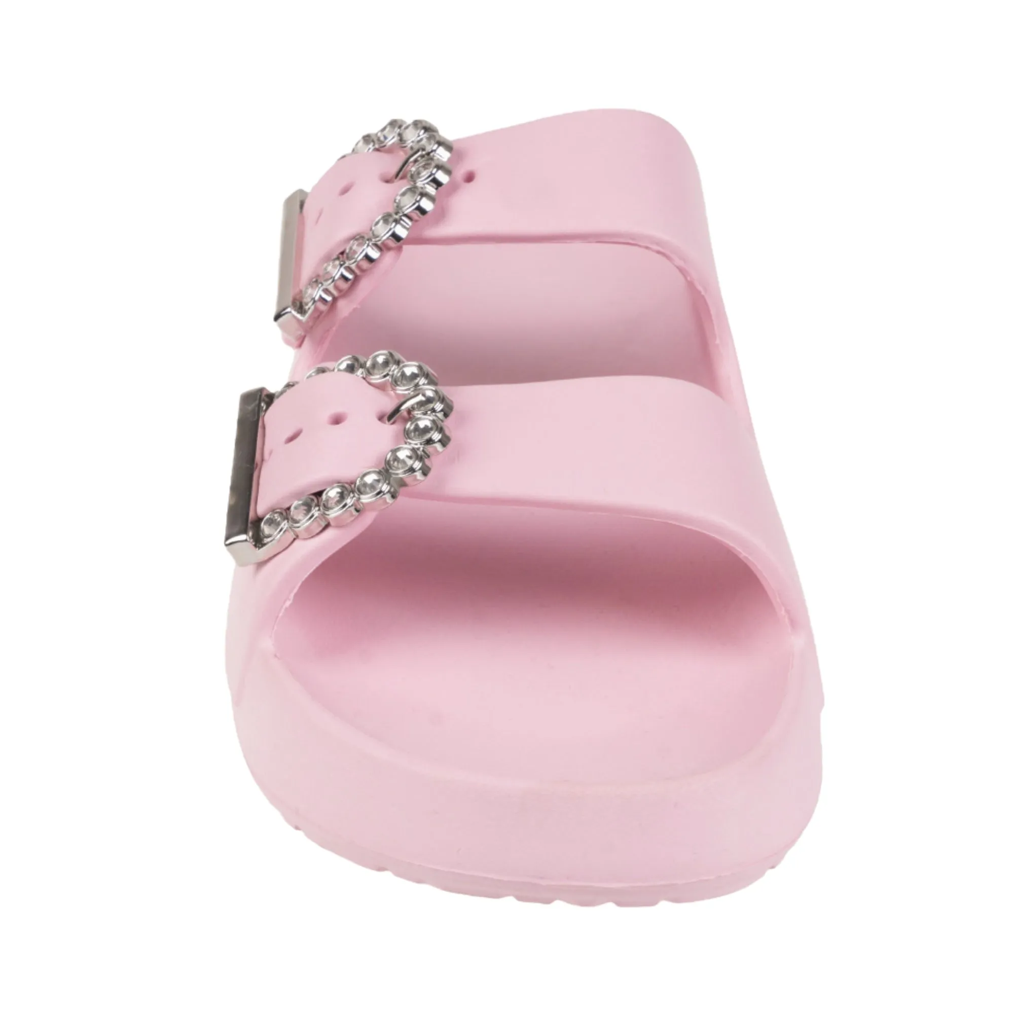 Foamwalk Womens' Sandals - Comfortable Double Buckle Beach Slides, Everyday Women's Slide Sandals