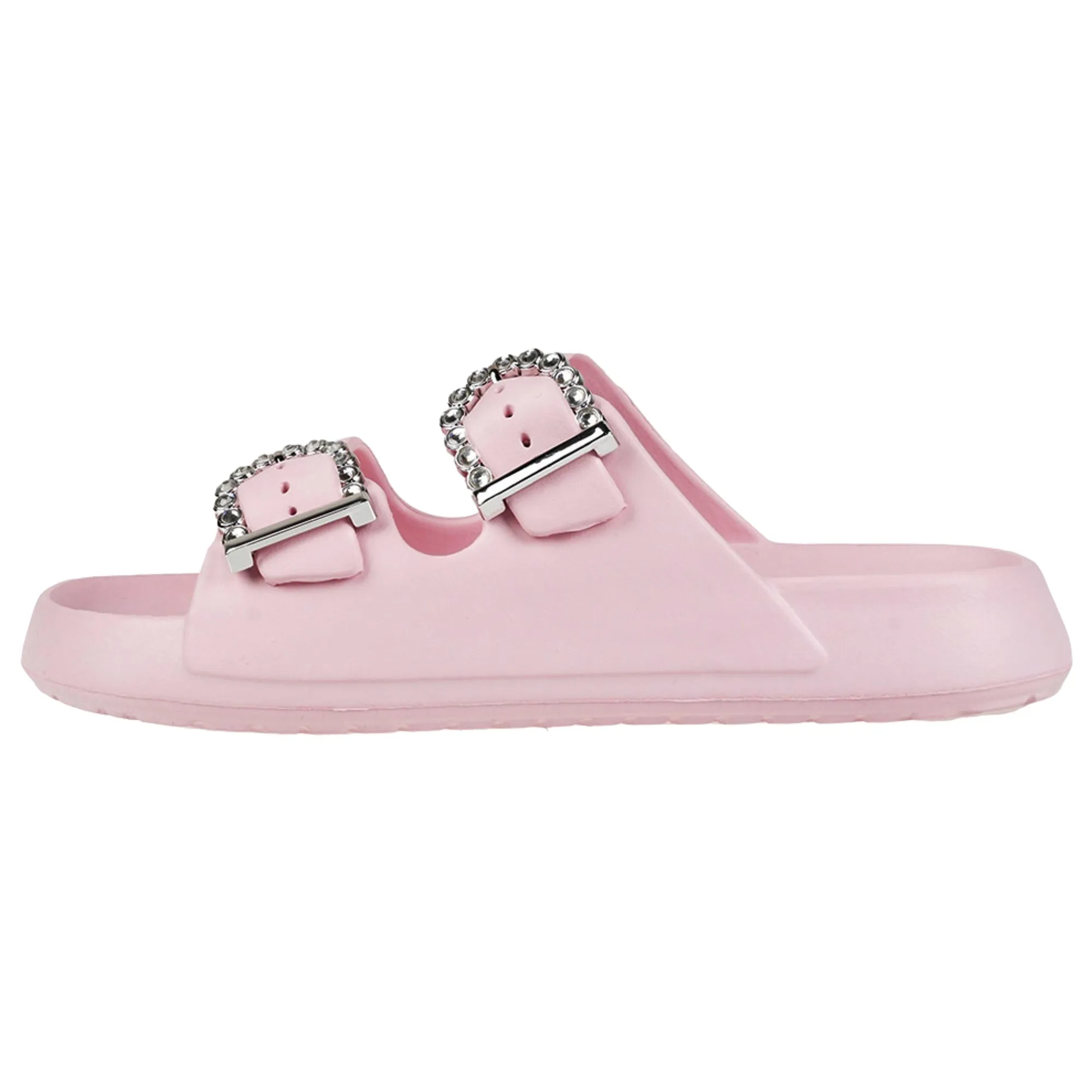 Foamwalk Womens' Sandals - Comfortable Double Buckle Beach Slides, Everyday Women's Slide Sandals