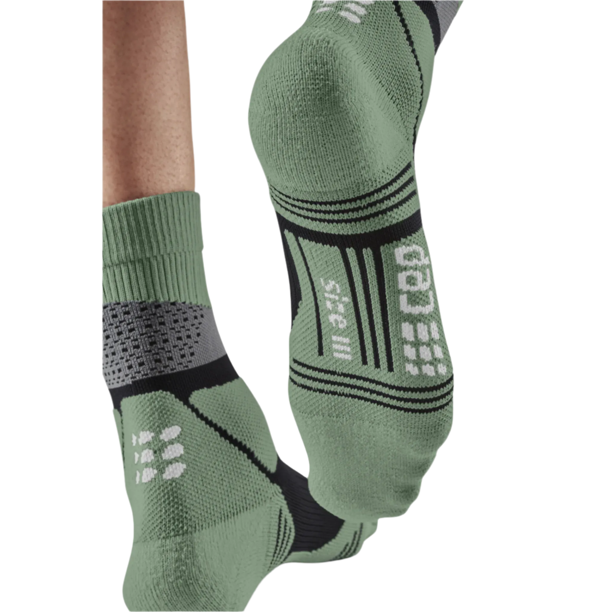 Hiking Max Cushion Mid Cut Compression Socks, Men