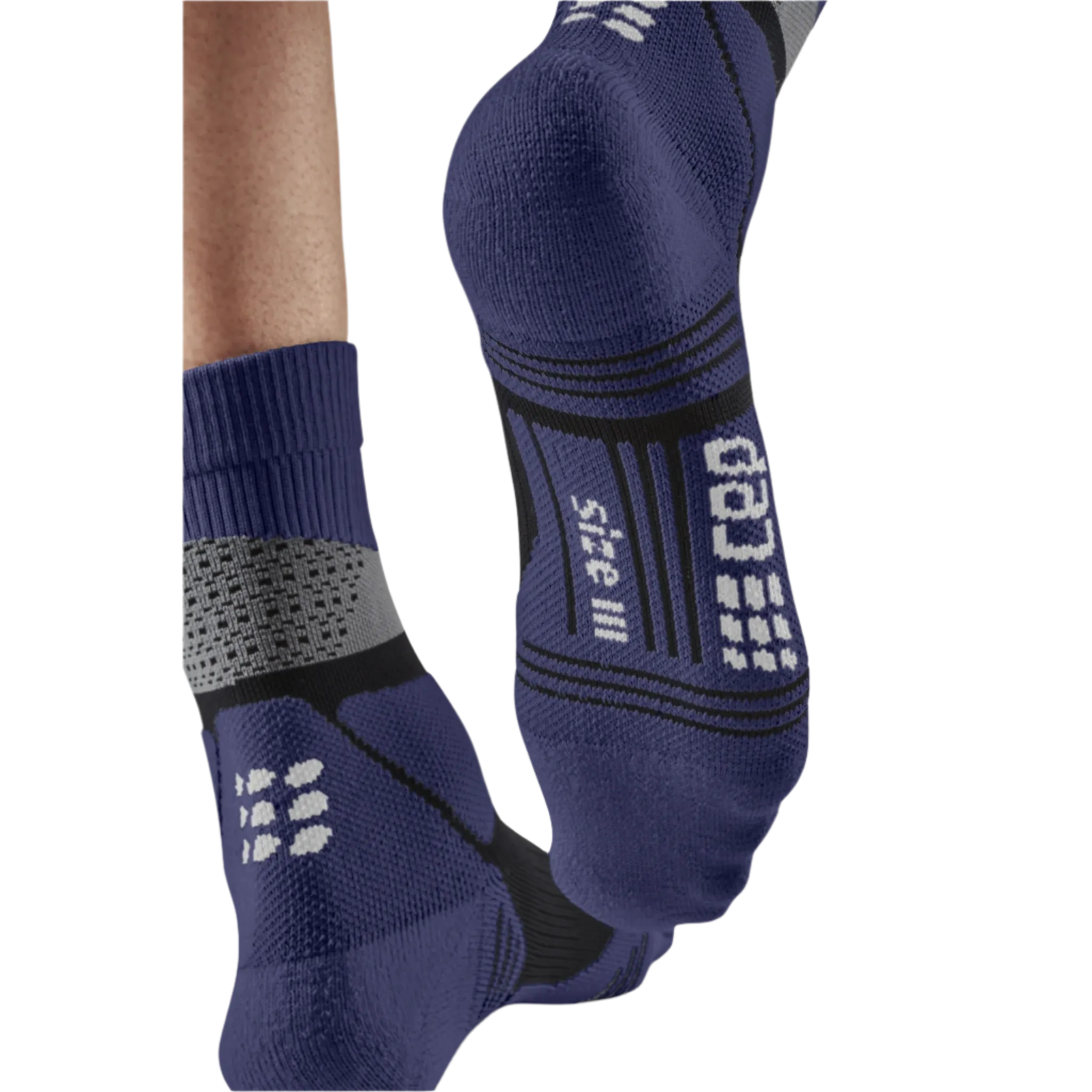 Hiking Max Cushion Mid Cut Compression Socks, Men