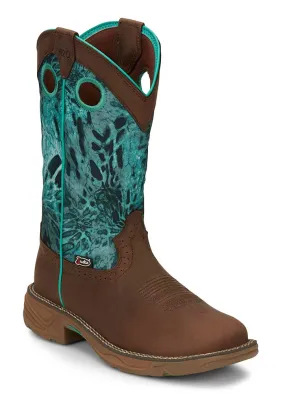 Justin Women's Rush 11 Inch WP Work Boot Brunet