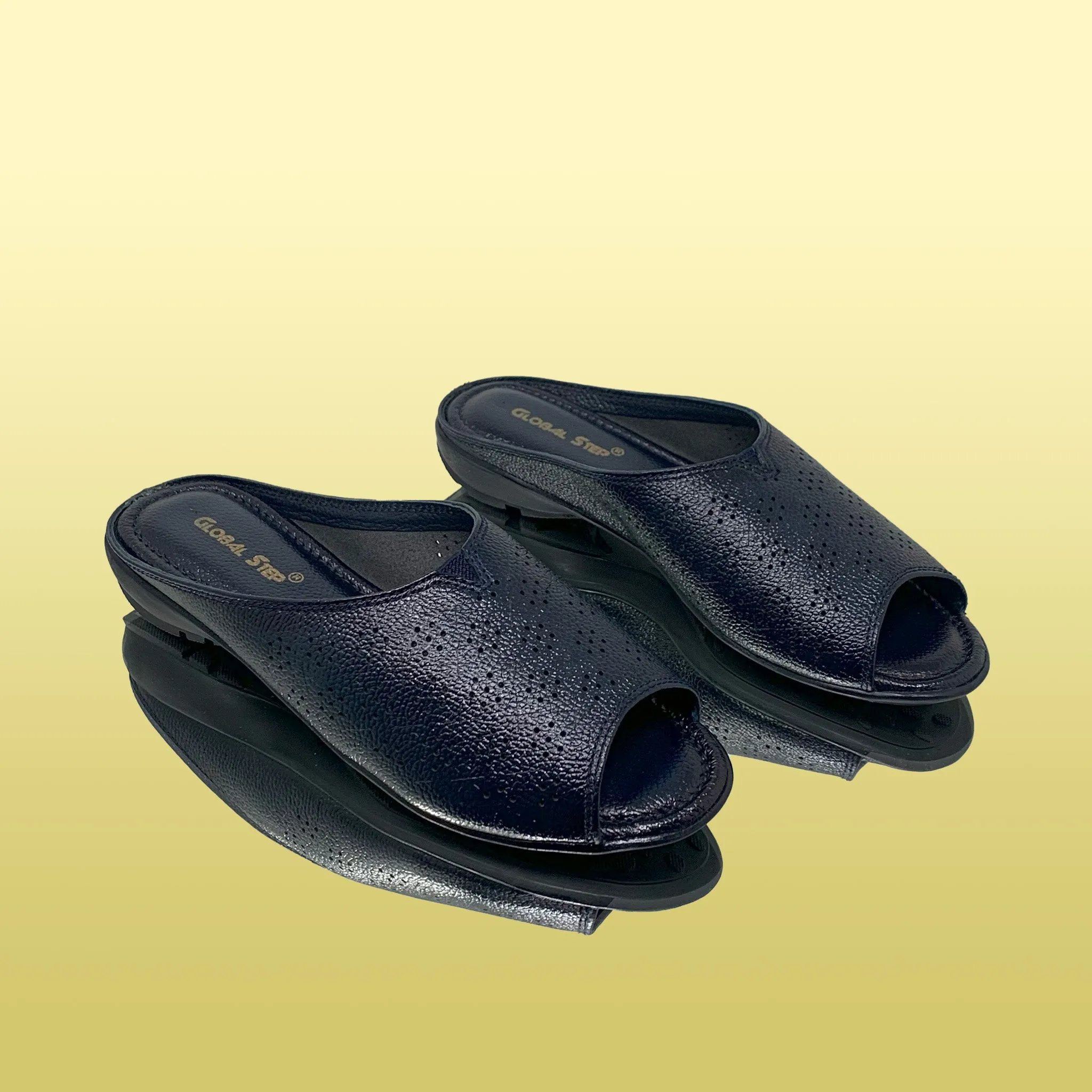 Luxe Open-Toe Slip-Ons