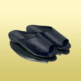 Luxe Open-Toe Slip-Ons