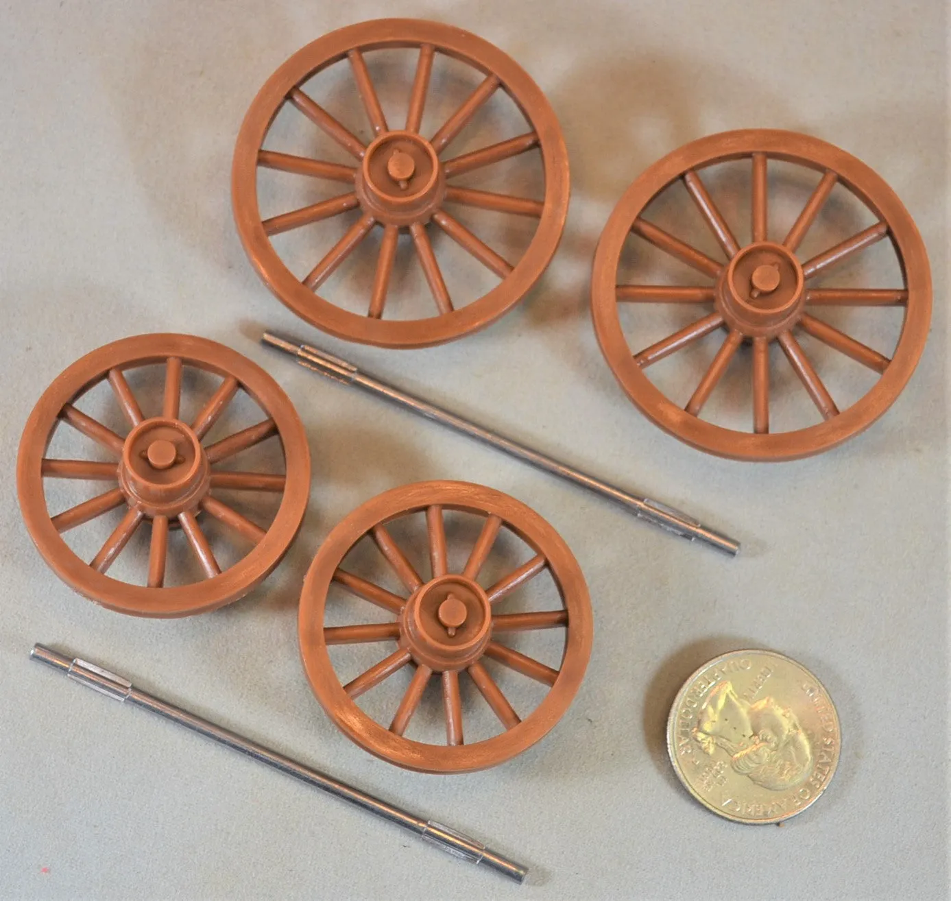 Marx Western Stagecoach Wagon Wheels Brown