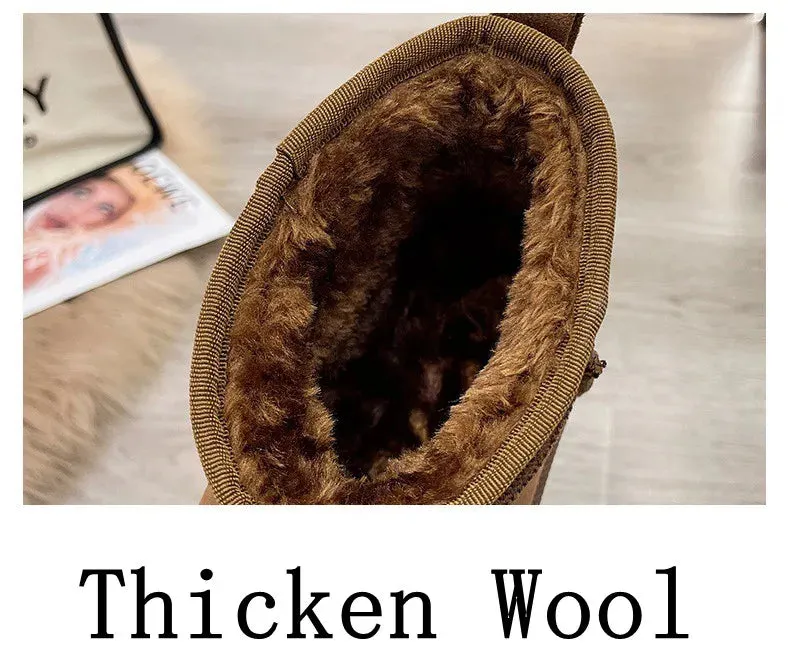 New in Fur Snow Boots for Women's Winter footwear Thick-soled booties Girls Heightening Warm Botas mujer Platform Ankle Boots