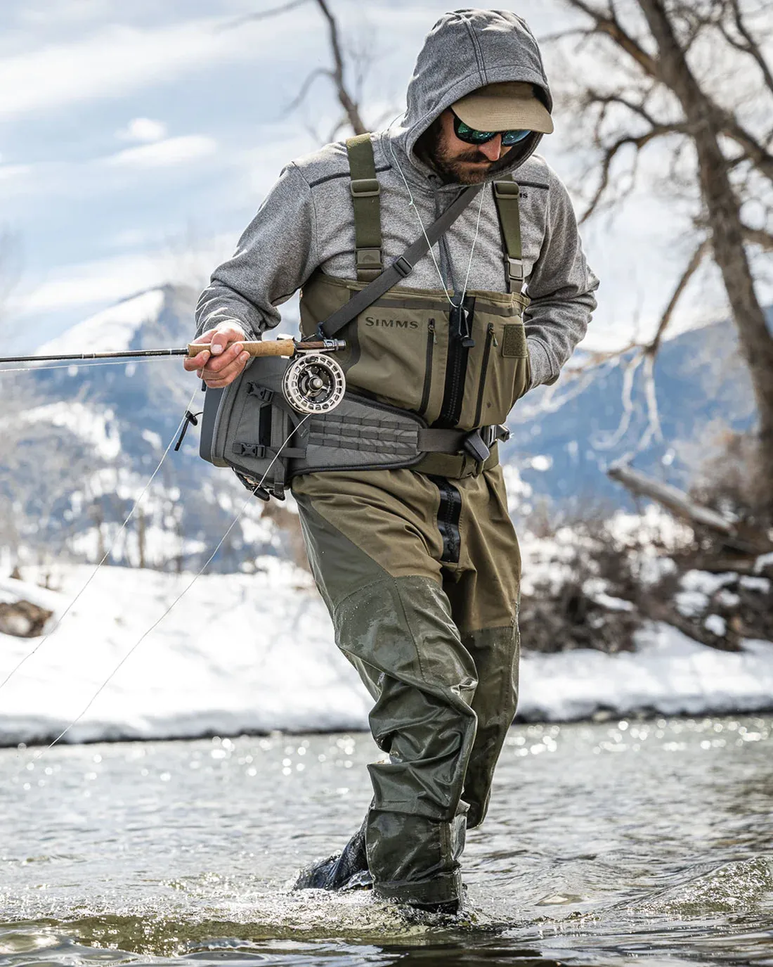 Simms M's Freestone Z Bootfoot Waders - Rubber Sole