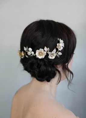 Twigs & Honey Item: 935 Patina and Crystal encrusted Headpiece