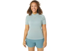 Woman's Nagino Run SS Top - OCEAN HAZE