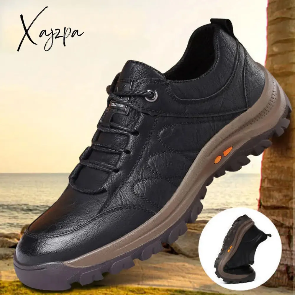 Xajzpa - Sneakers Men Winter Warm Platform Shoe Man Safety Shoes Wear-Resistant Outdoor Sports Casual Non Leather Loafers Tênis Masculino