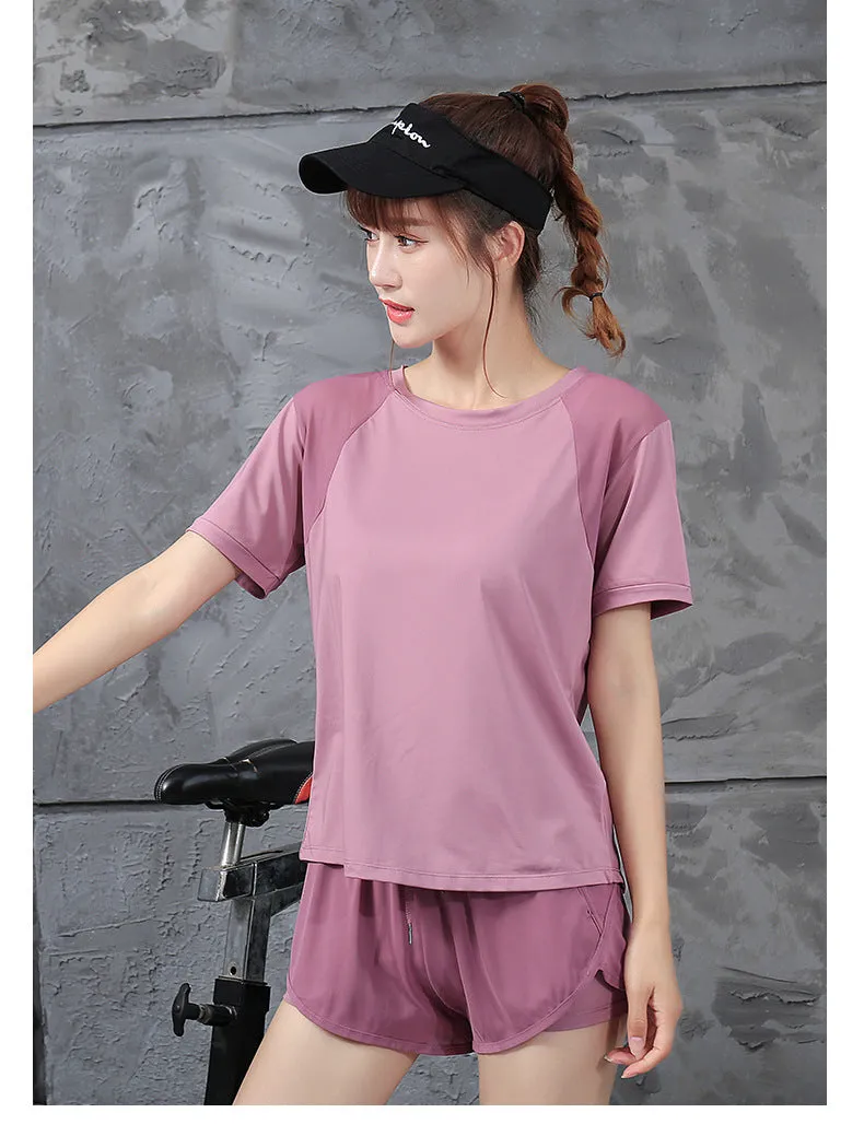 Yoga Sporty Sets Women Mesh Quick Dry Breathable Trendy Outdoor Activewear