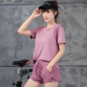 Yoga Sporty Sets Women Mesh Quick Dry Breathable Trendy Outdoor Activewear