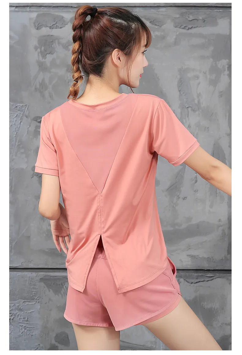 Yoga Sporty Sets Women Mesh Quick Dry Breathable Trendy Outdoor Activewear