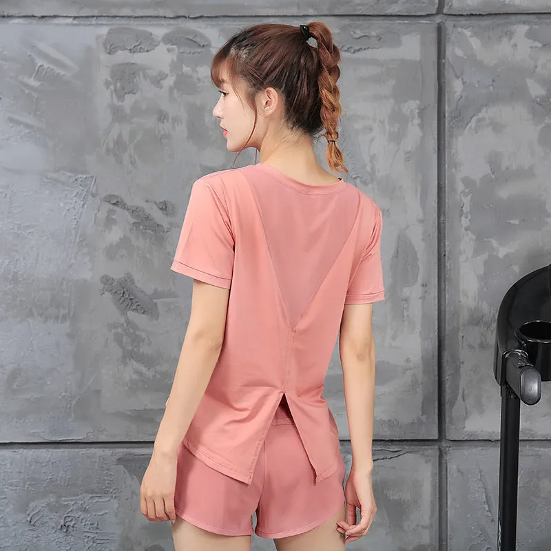 Yoga Sporty Sets Women Mesh Quick Dry Breathable Trendy Outdoor Activewear
