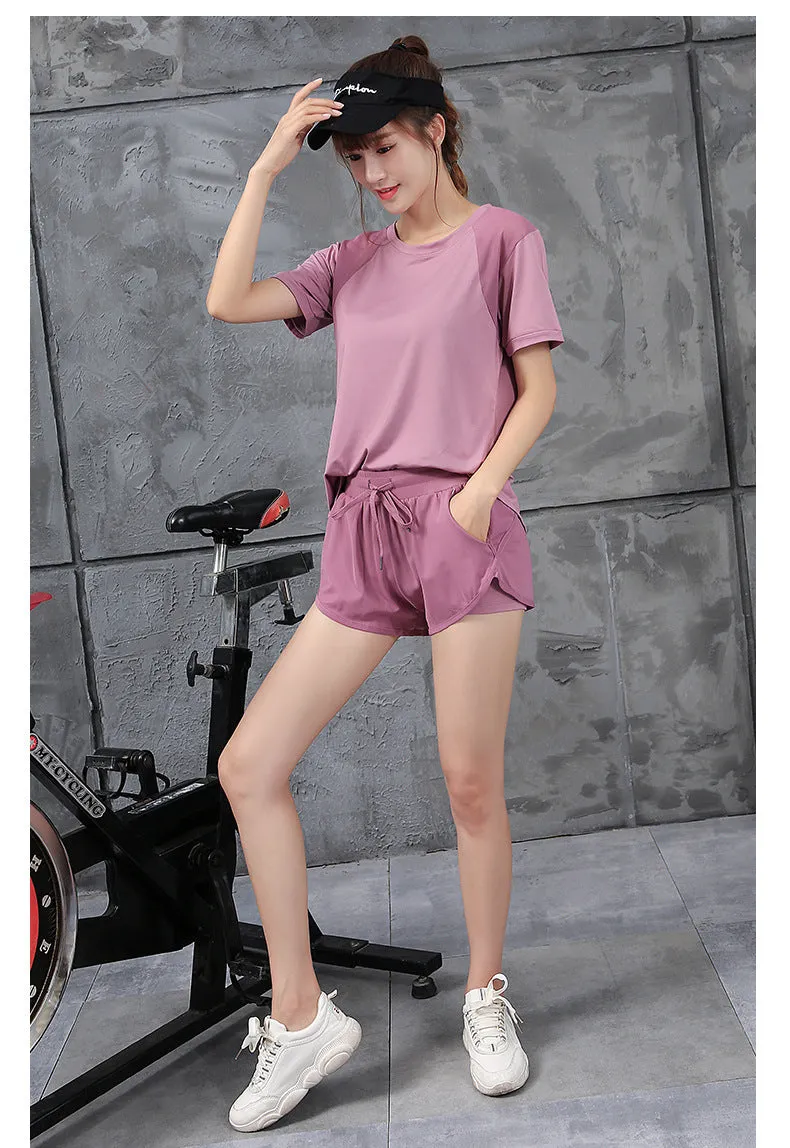Yoga Sporty Sets Women Mesh Quick Dry Breathable Trendy Outdoor Activewear