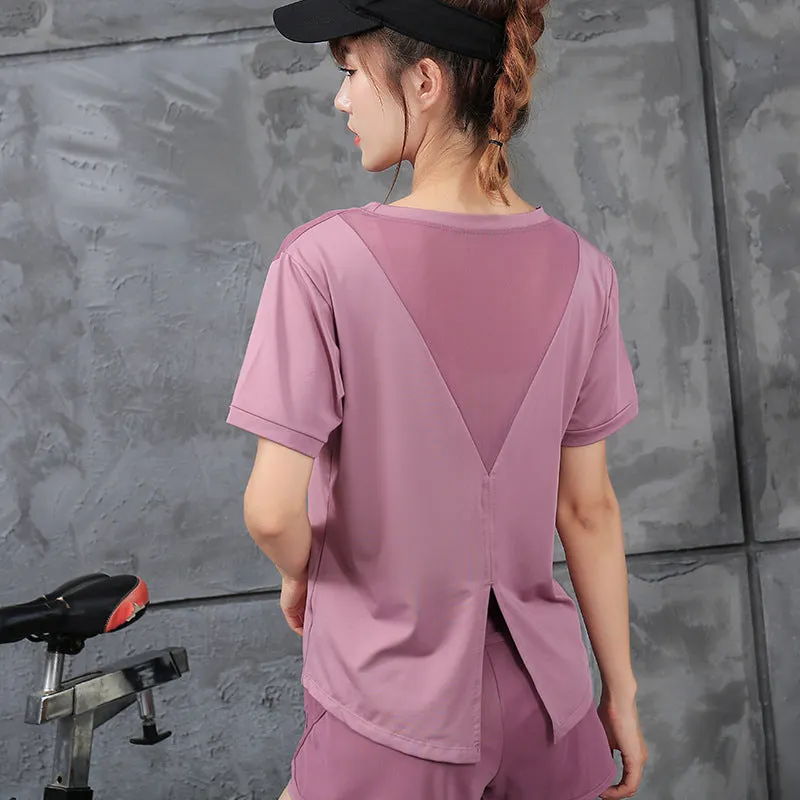 Yoga Sporty Sets Women Mesh Quick Dry Breathable Trendy Outdoor Activewear