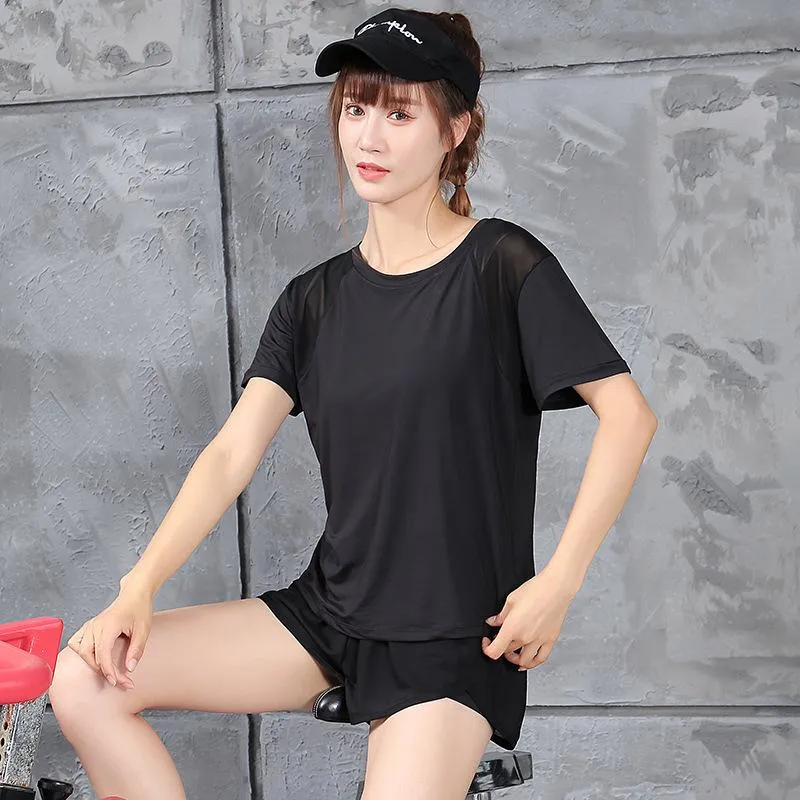 Yoga Sporty Sets Women Mesh Quick Dry Breathable Trendy Outdoor Activewear